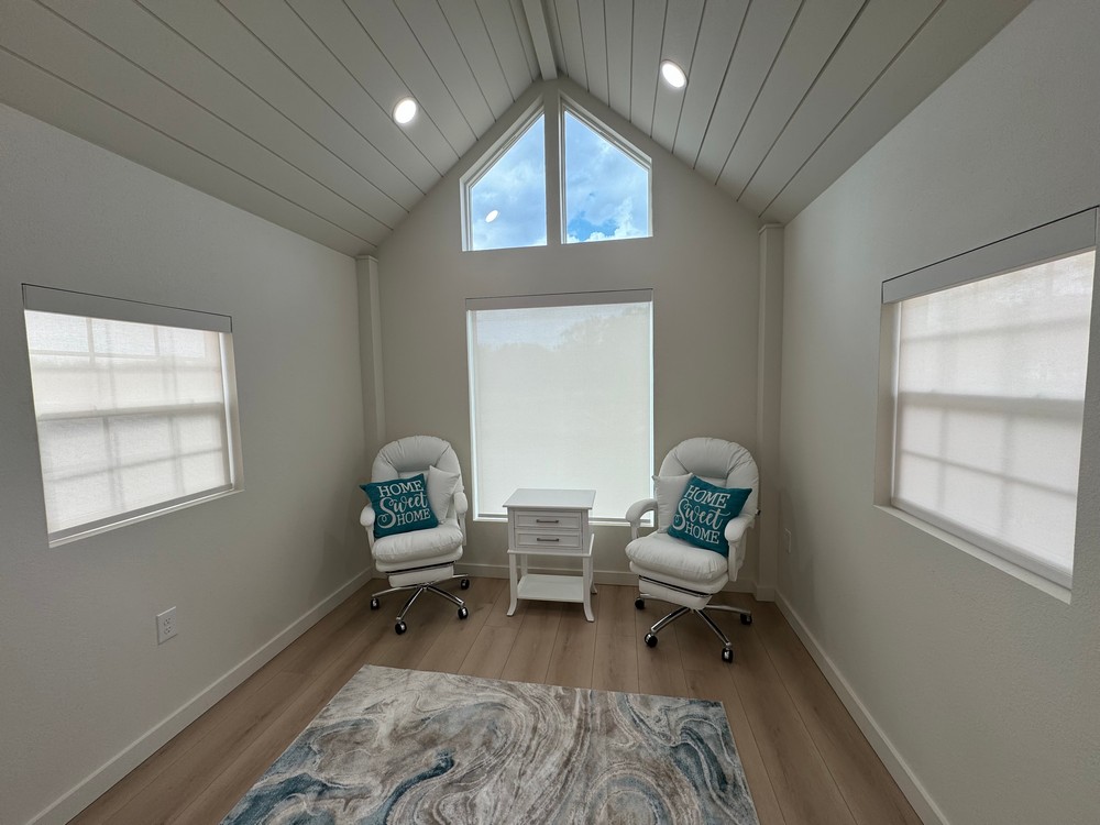 Elegant Motorized Roller Shades for an Upscale Treehouse on Hillview Ct in Hickory Creek, TX